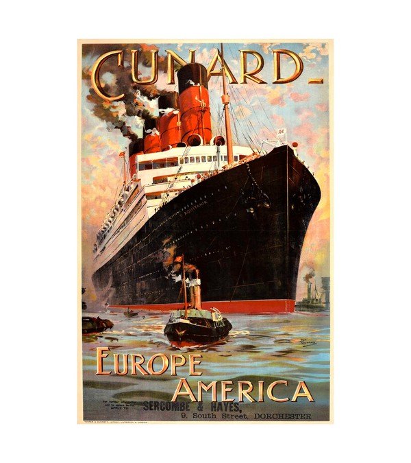 1901 Cunard Europe to America 