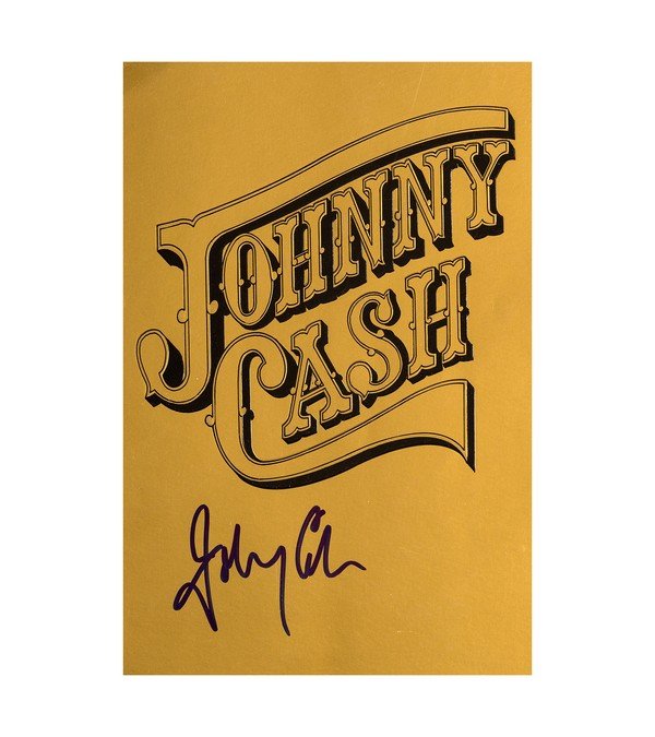 1975 Johnny Cash Signed, Sun Records 