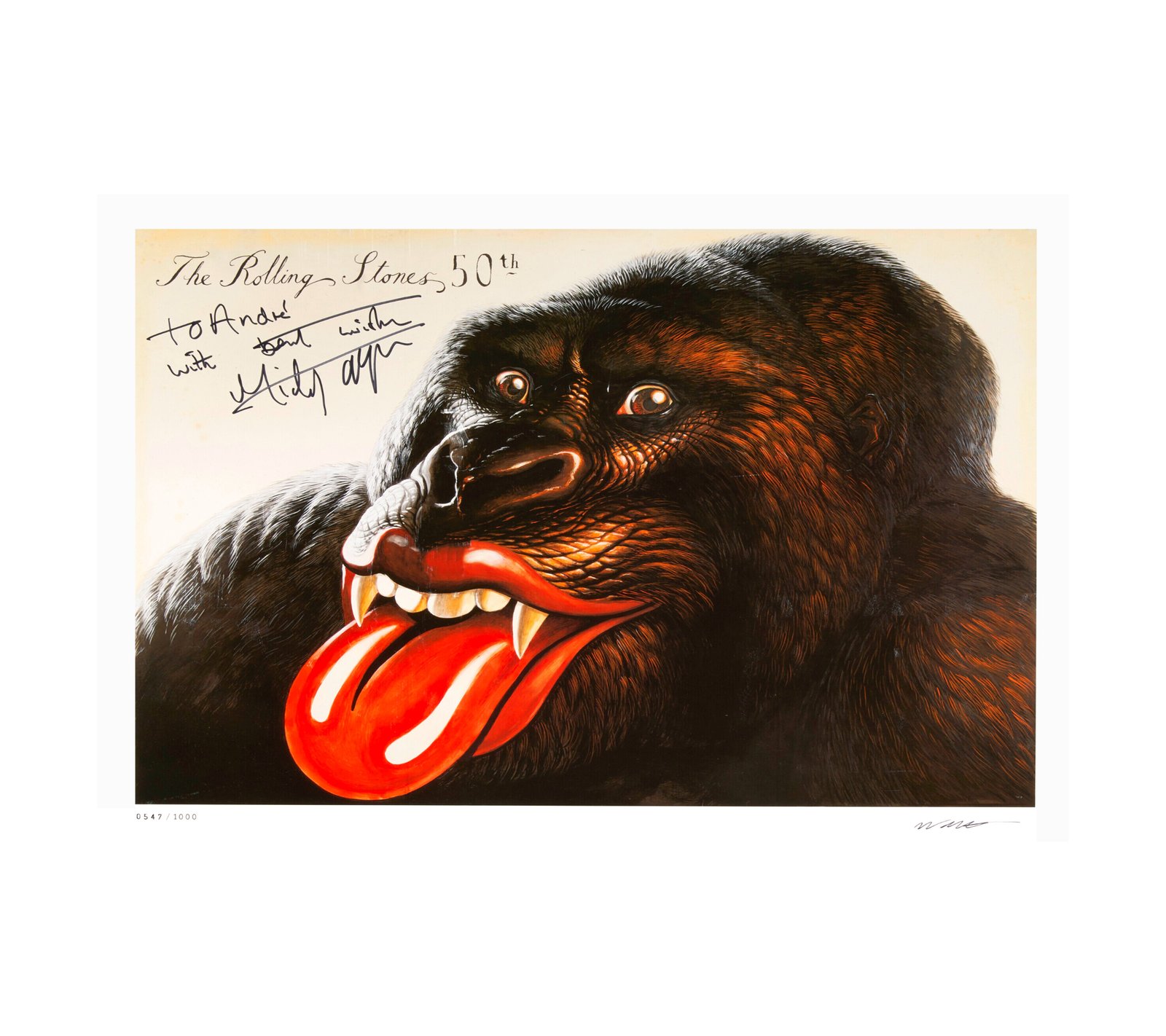 2021 The Rolling Stones 50th Anniversary Gorilla 