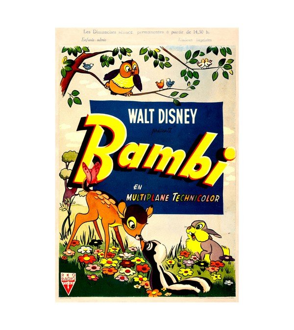 1947 Bambi (RKO) Rare Belgium 