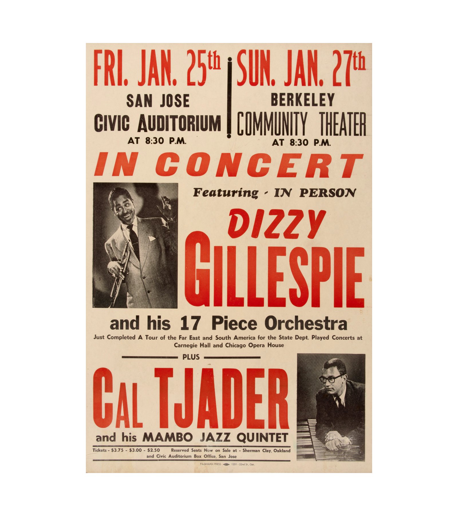 1957 Dizzy Gillespie and Cal Tjader, Jazz 