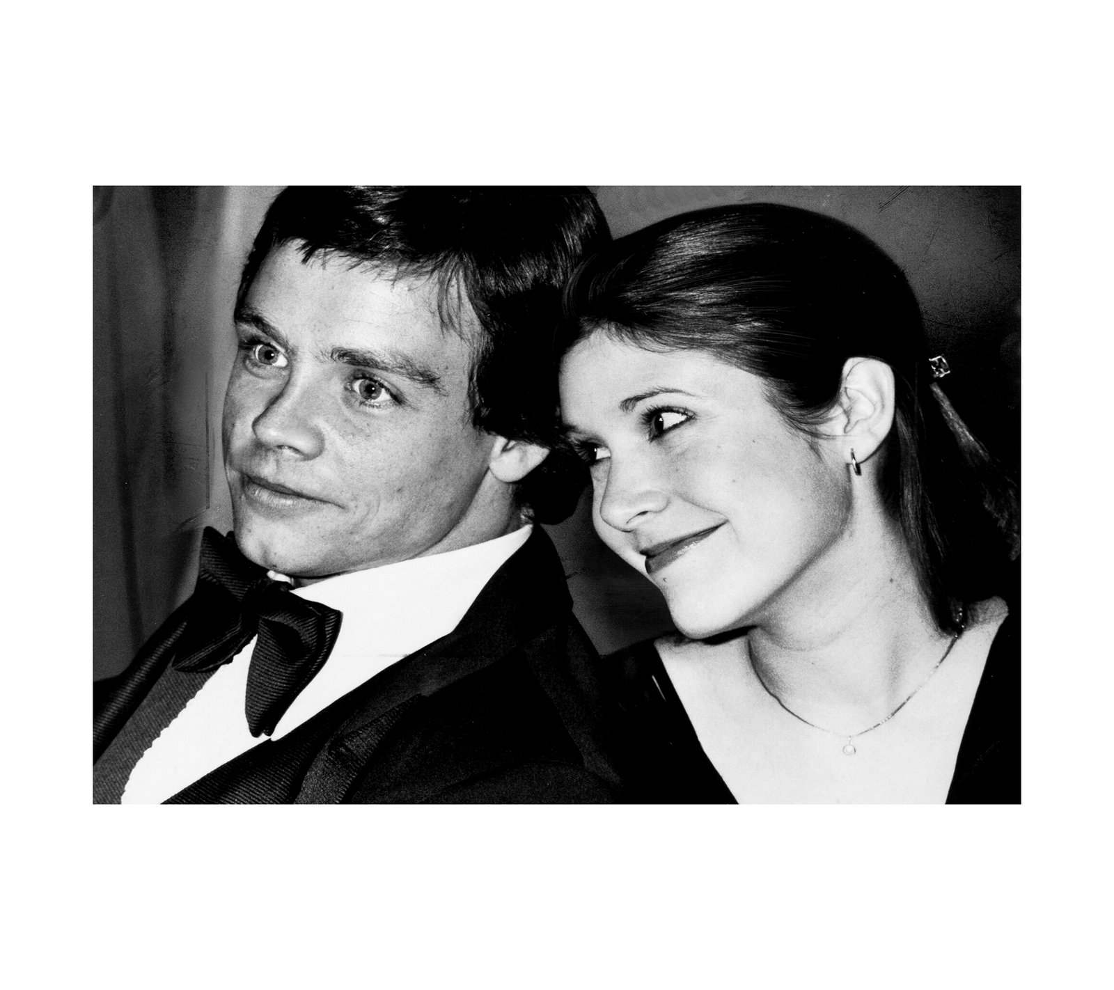 1977 Carrie Fisher and Mark Hamil at AFI 10th Anniversary Dinner, Washington D.C. 