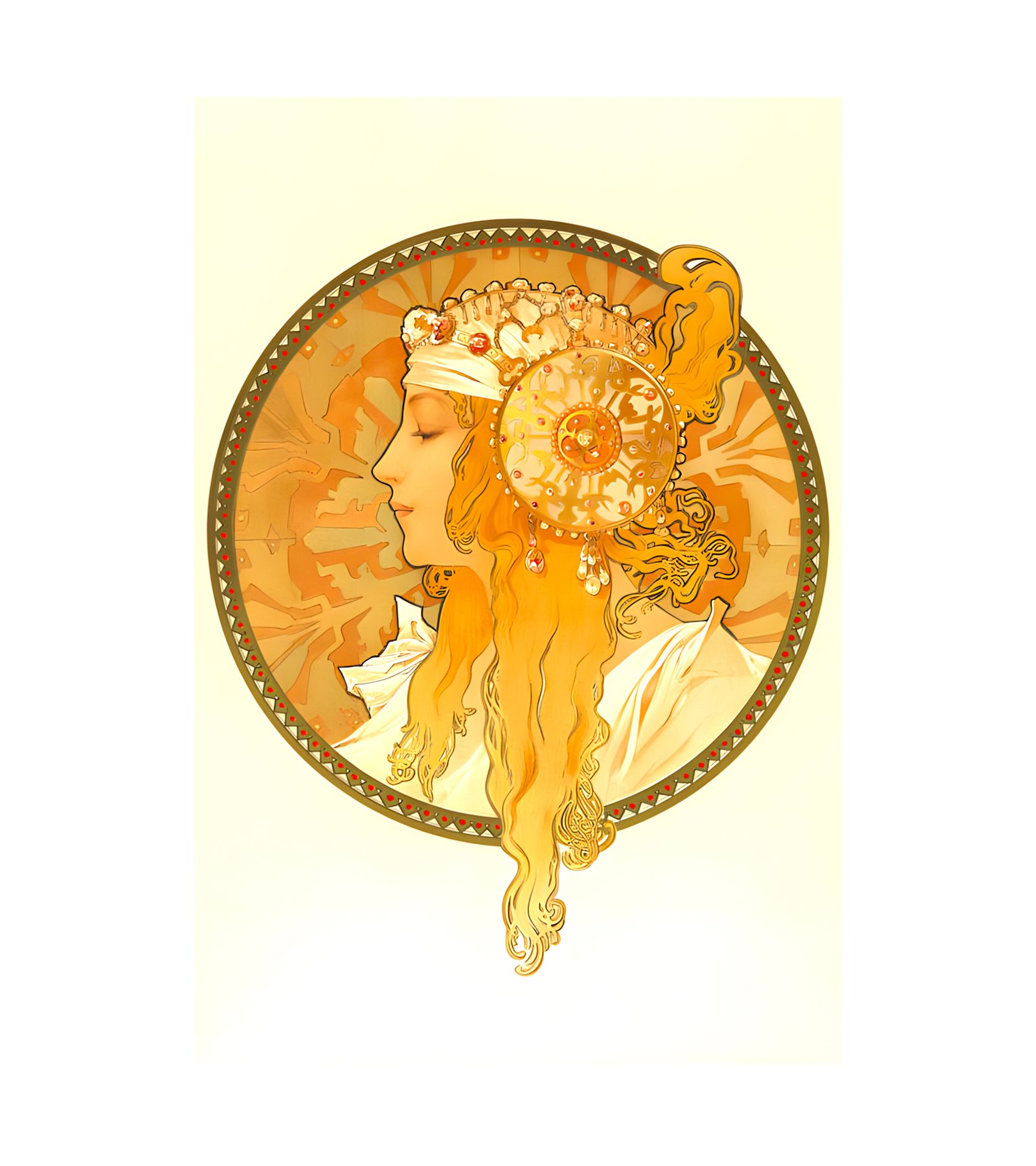 1897 ALPHONSE MUCHA (1Art Nouveau) Byzantine Heads 1 - Imp. F. Champenois, Paris 
