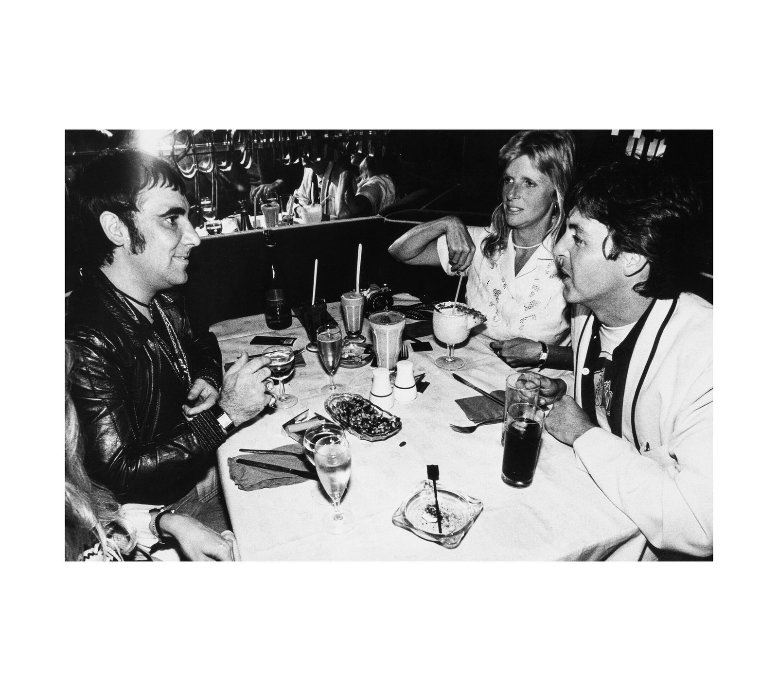 1978 Keith Moon, Paul McCartney, and Linda McCartney at Peppermint Park, London