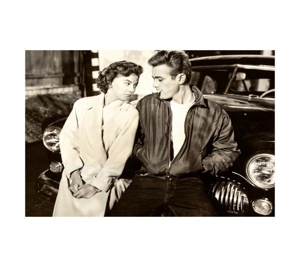  James Dean on Set with Cast Member of Rebel Without a Cause 