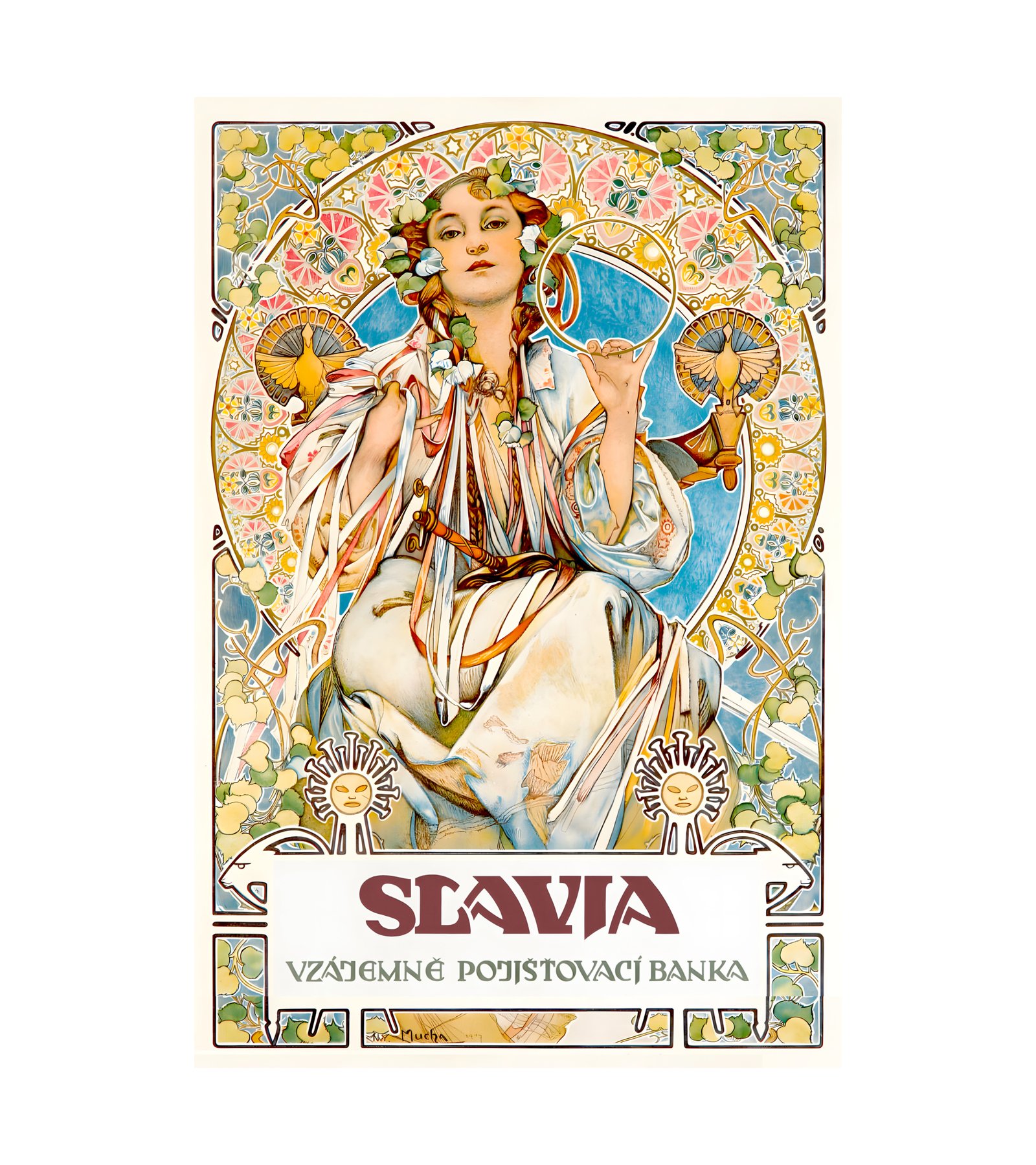 1901 ALPHONSE MUCHA (Art Nouveau) Laurel - Libraire Vve. G. Muller 