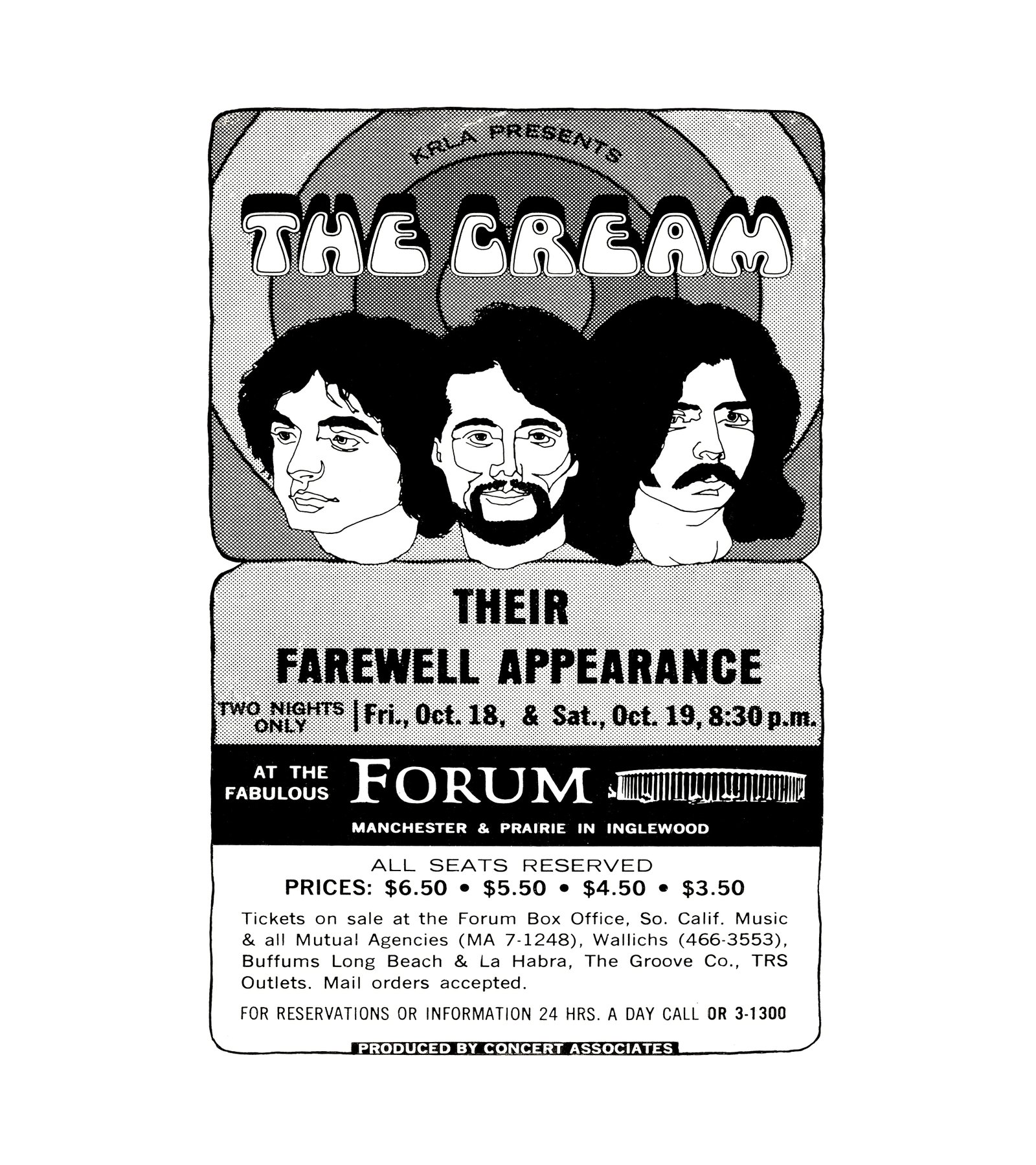 1968 Cream (Eric Clapton) Los Angeles