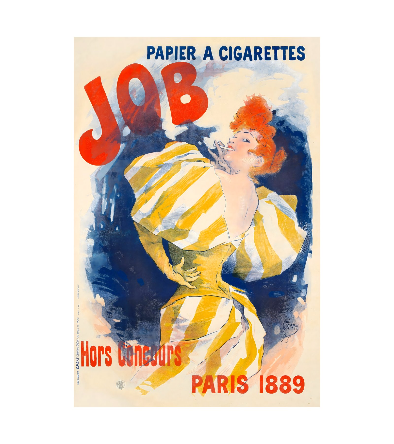 1895 JULES CHERET - Job - Papier a Cigarettes- Imp. Chaix, Paris 