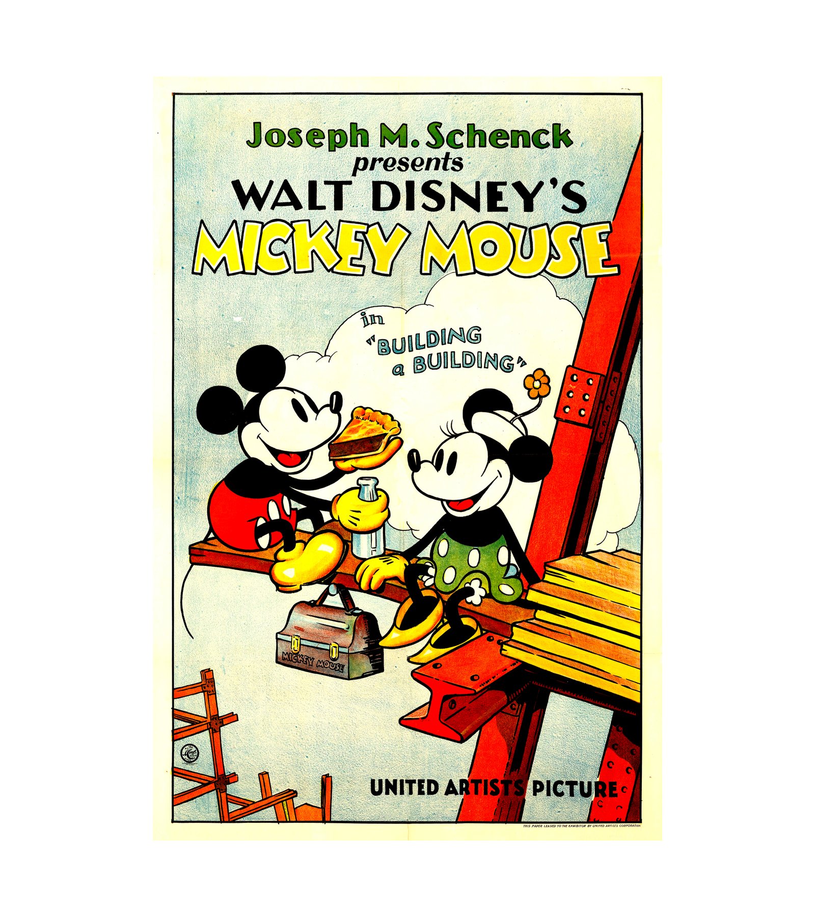 1933 Mickey Mouse in Building a Building (United Artists) 