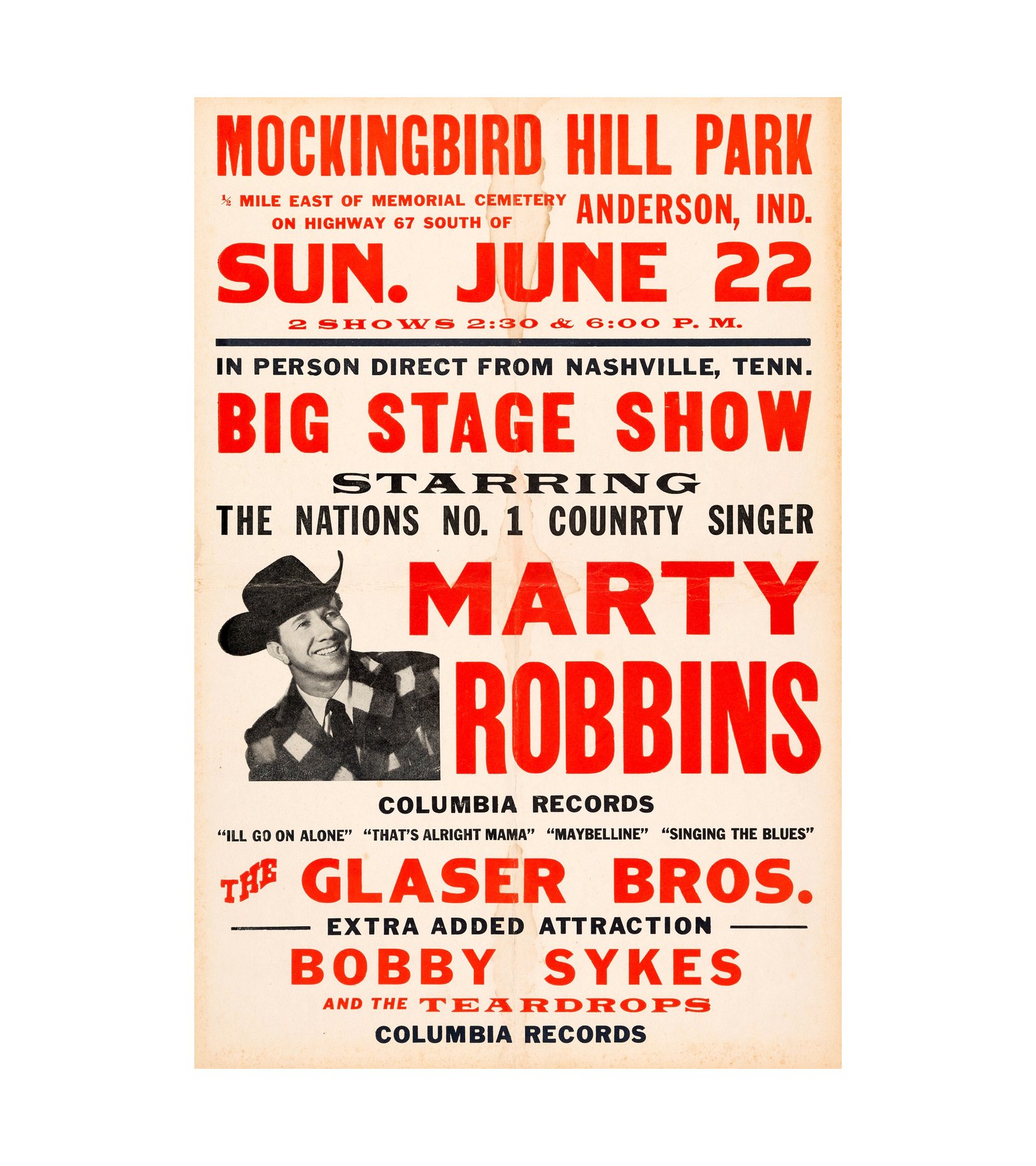 1958 Marty Robbins Mockingbird Hill Park 