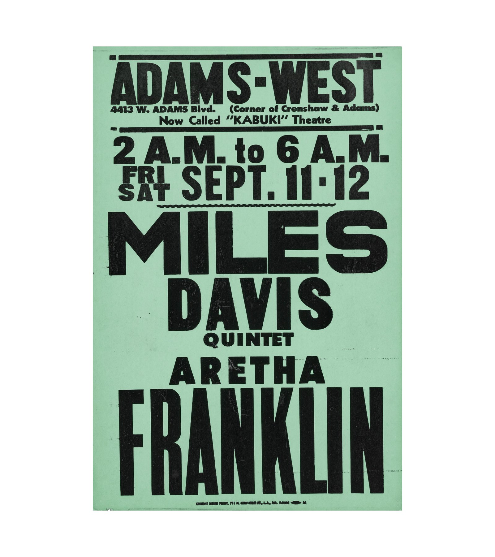 John Coltrane / Miles Davis / Shelly's Manne-Hole 1963 Concert Poster – Vintage Style