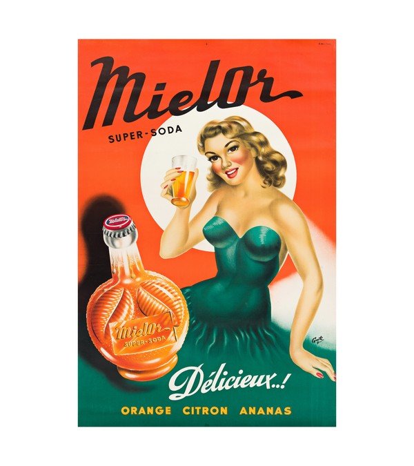 1936 French Soda Mielor Vintage Soft Drink