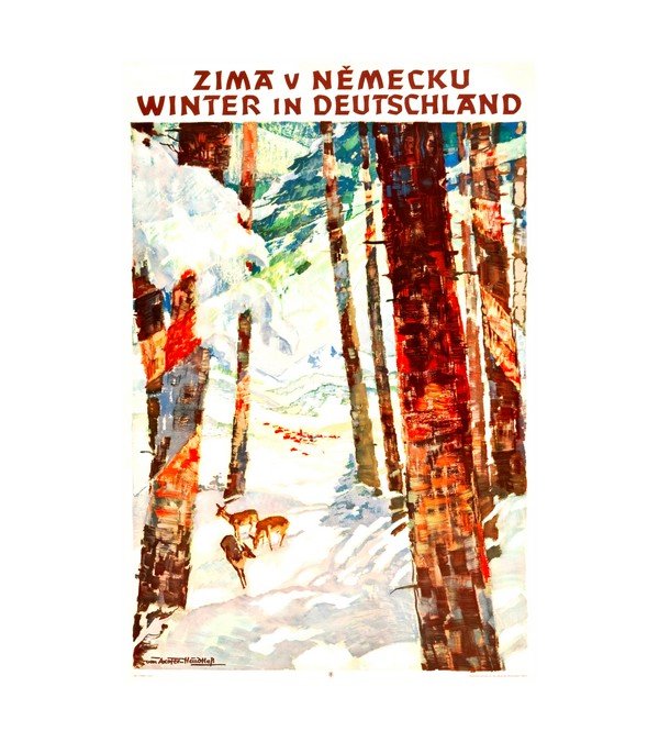 1935 Germany Travel Poster (Reichsbahnzentrale fur den Deutschen Reiseverkehr, Berlin 