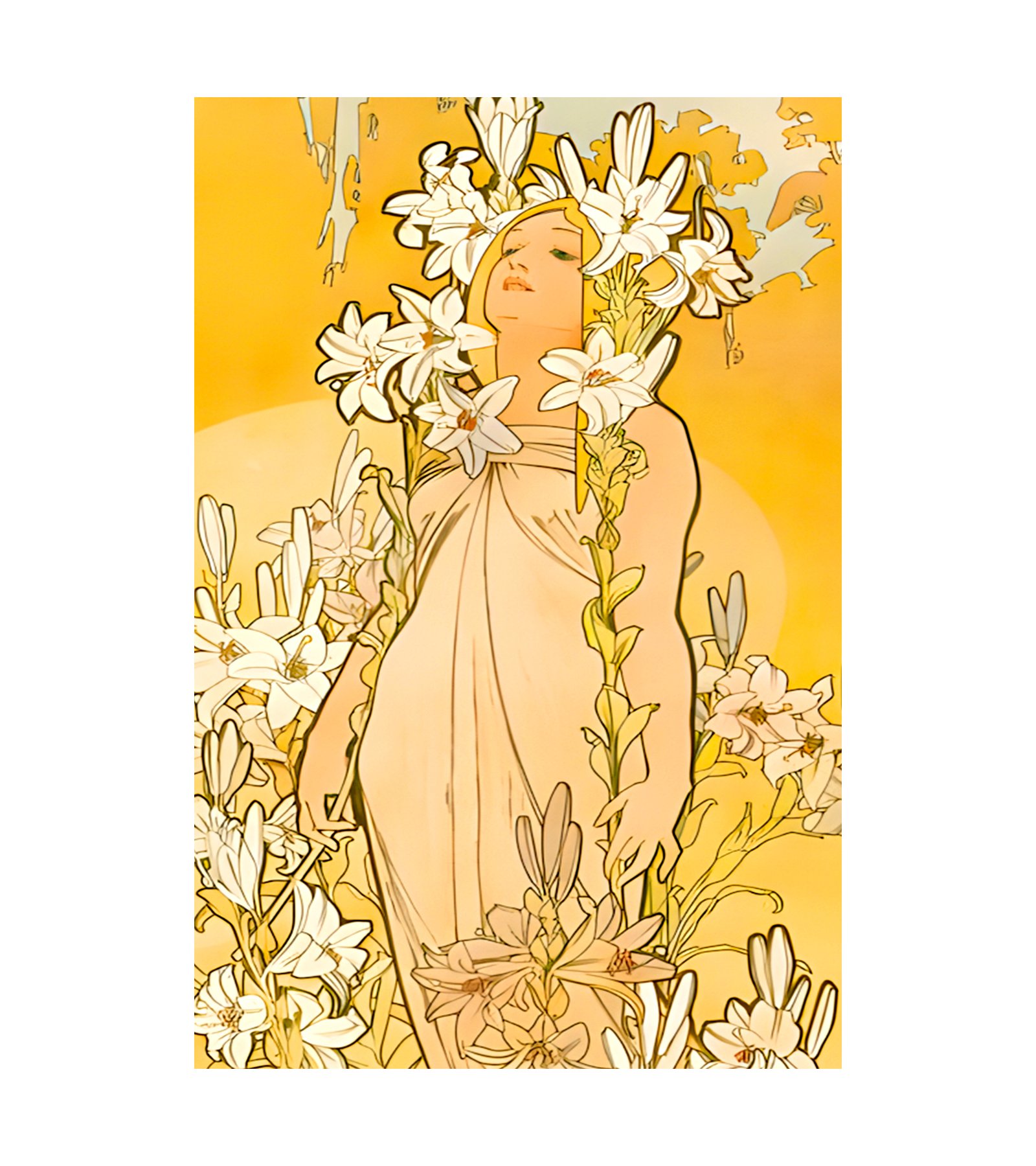 1898 ALPHONSE MUCHA (1860-1939) The Flowers (Iris) Imp. F. Champenois, Paris 