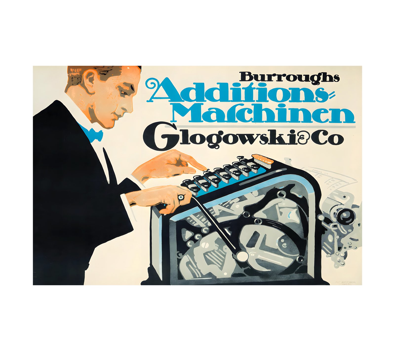 1916 Burrough's Additions Maschinen Rotochrom, Berlin 