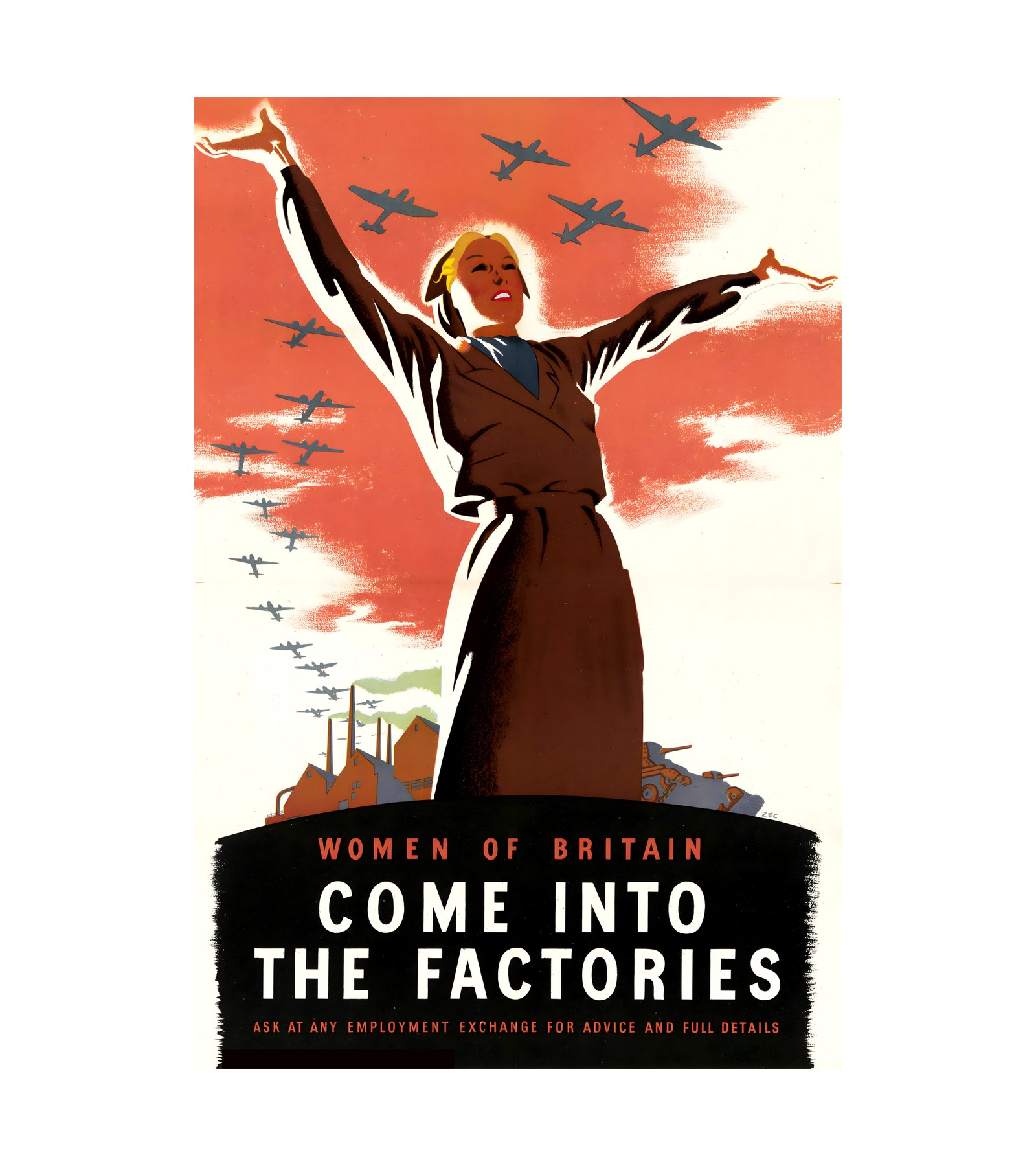 1941 Philip Zec - Women of Britain - Come into the Factories