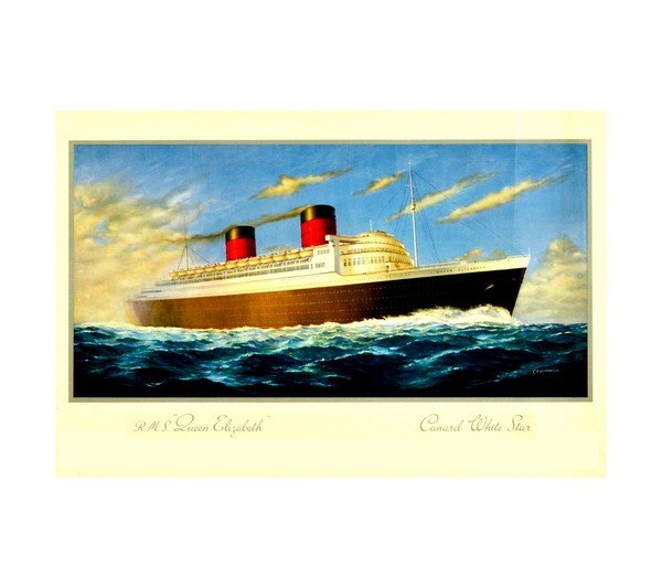 1910 R.M.S. Queen Elizabeth - Cunard White Star 