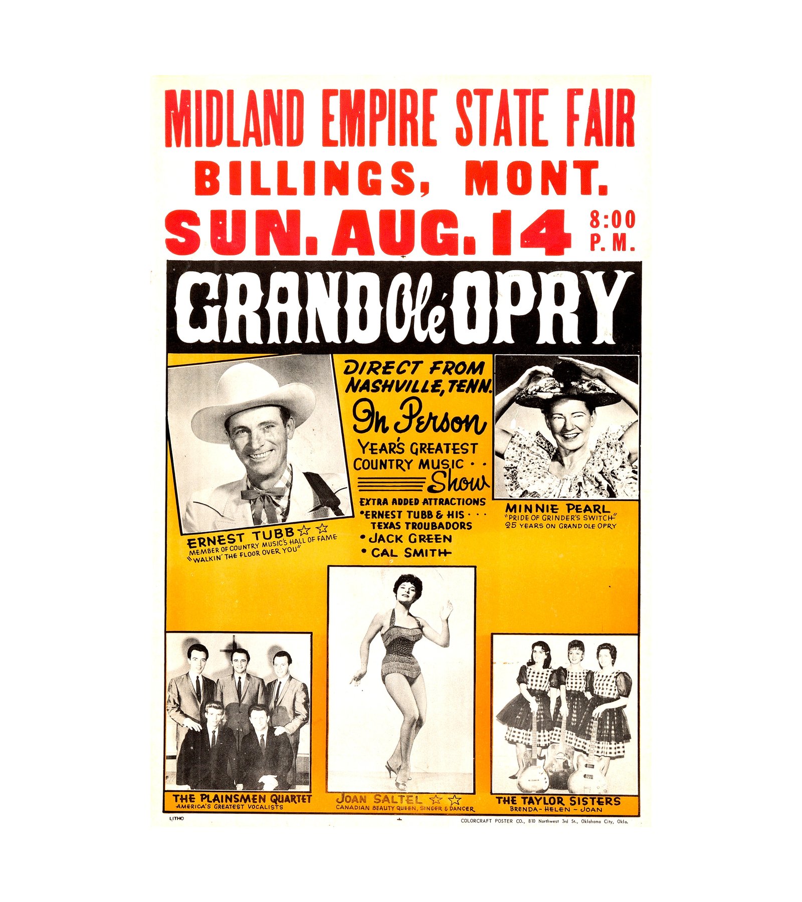1960 Ernest Tubb Grand Ole Opry Midland Empire State Fair 