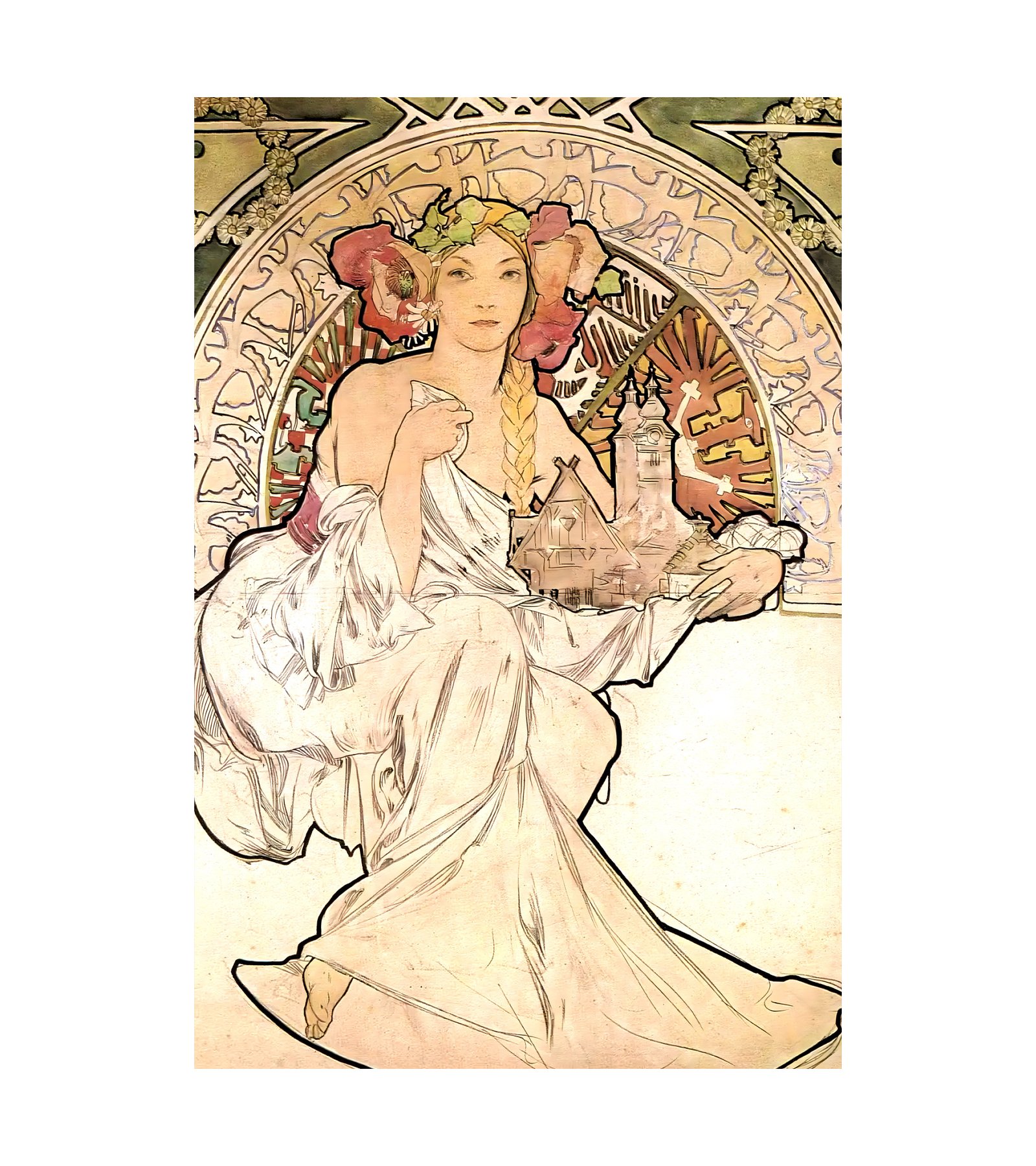 1898 Architecture and Engineering Alphonse Mucha