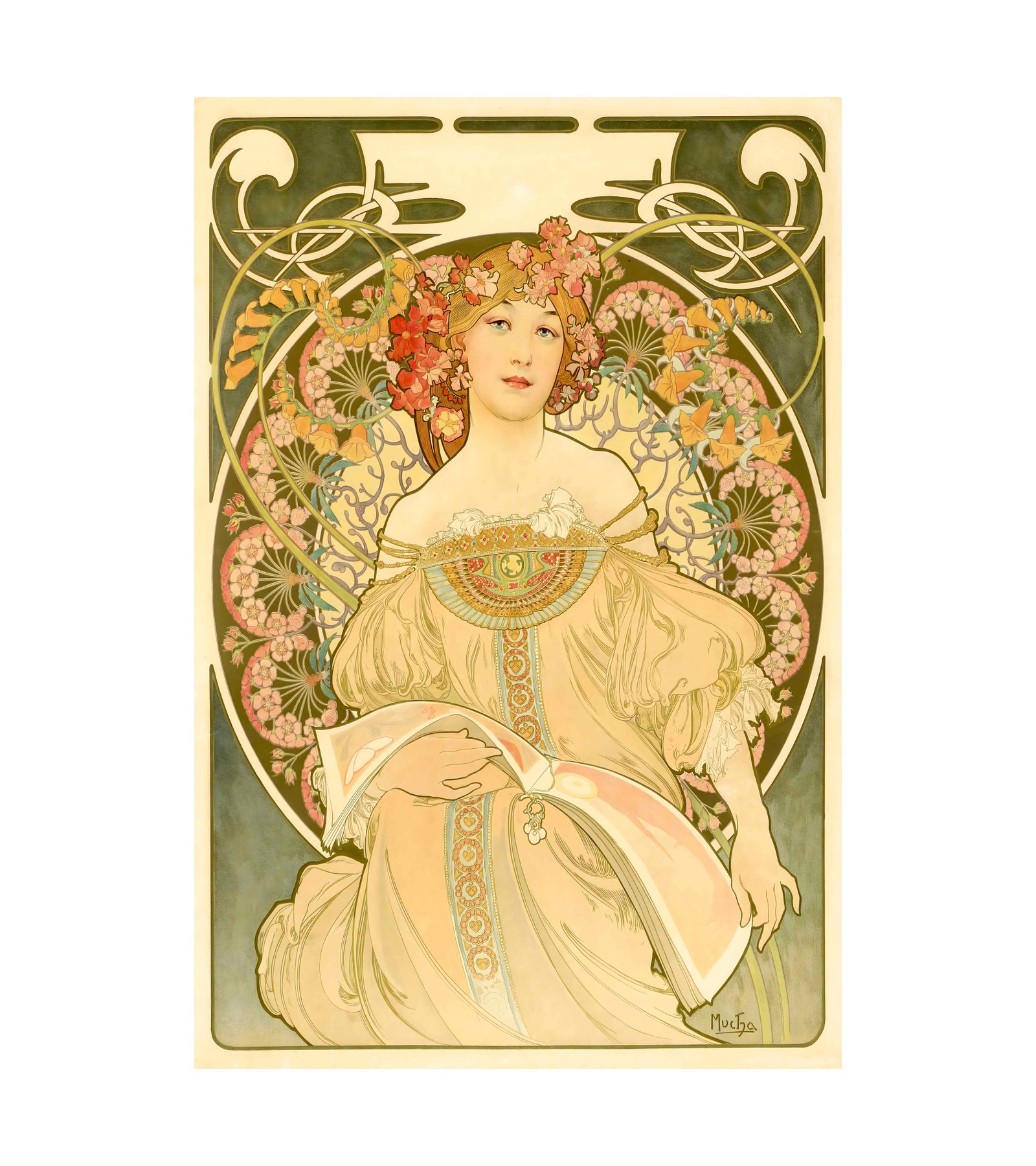 1898 ALPHONSE MUCHA (1860-1939) Reverie - Imp. F. Champenois, Paris 
