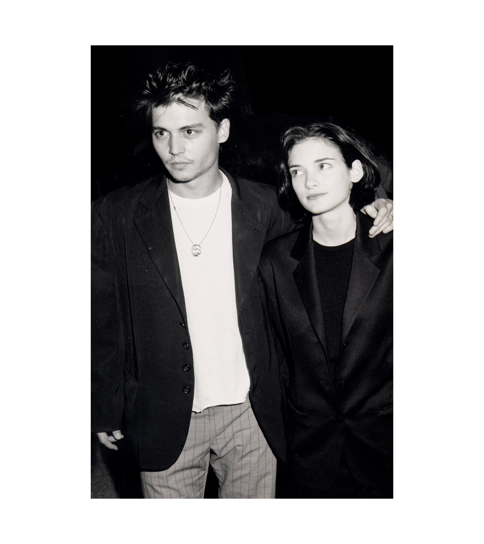 1990 Johnny Depp and Winona Ryder in Beverly Hills
