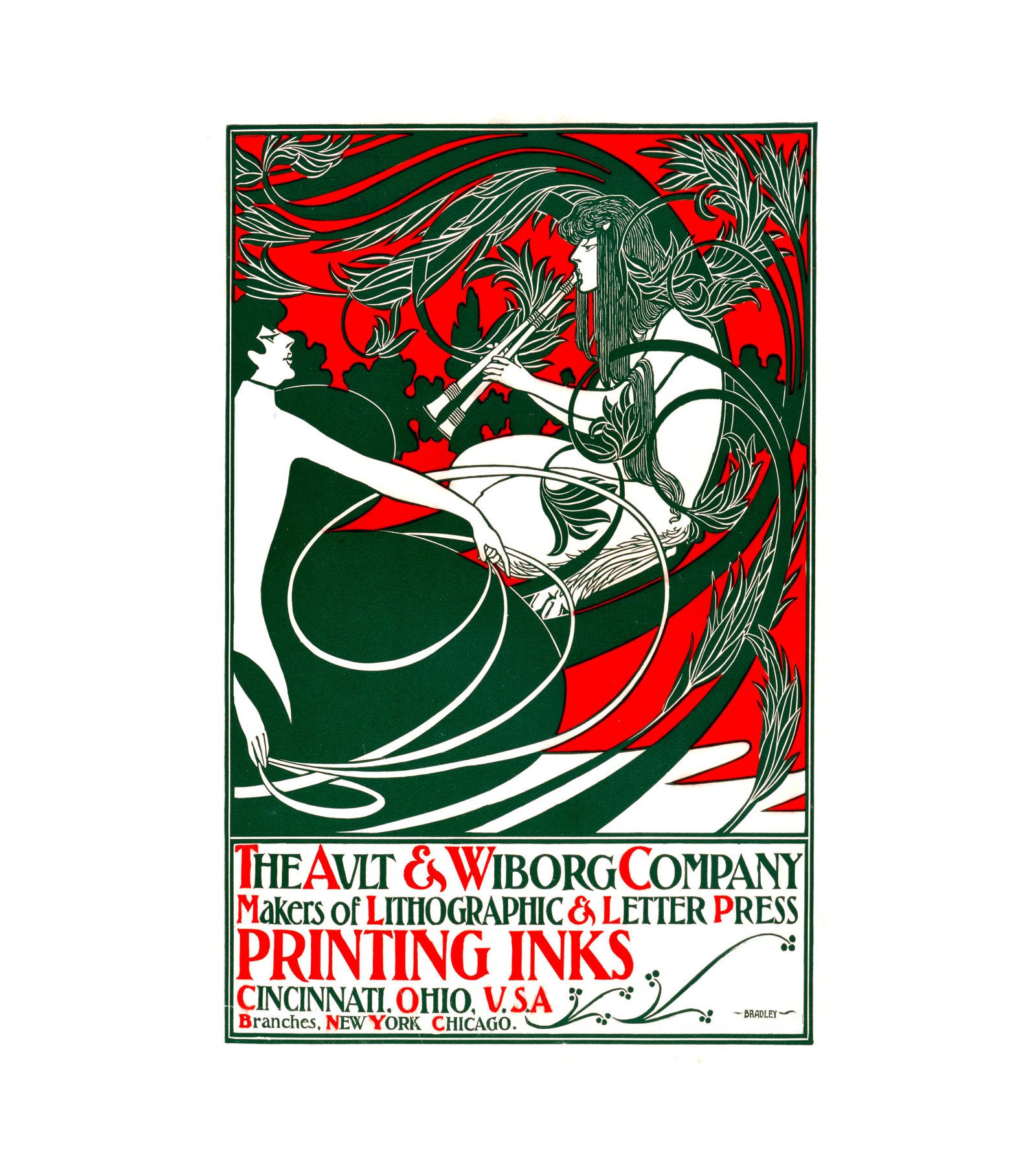 1890 Ault & Wiborg Company, makers of lithographic & letter press printing inks Will Bradley (American).jpg