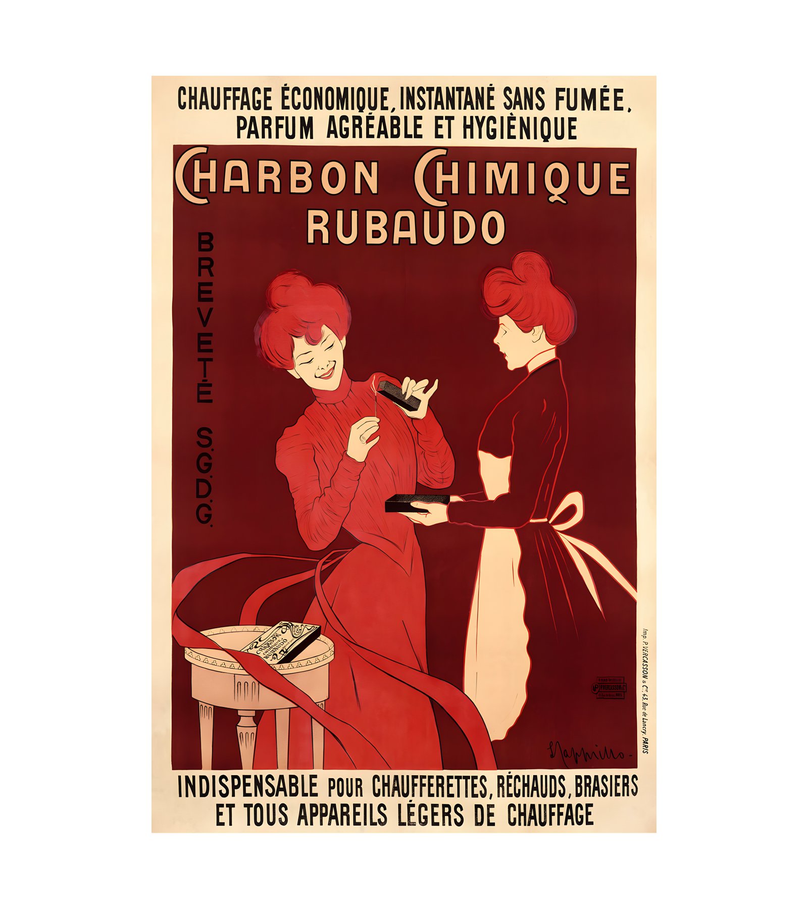 1900 Charbon Chimique Rubaudo by Cappiello 