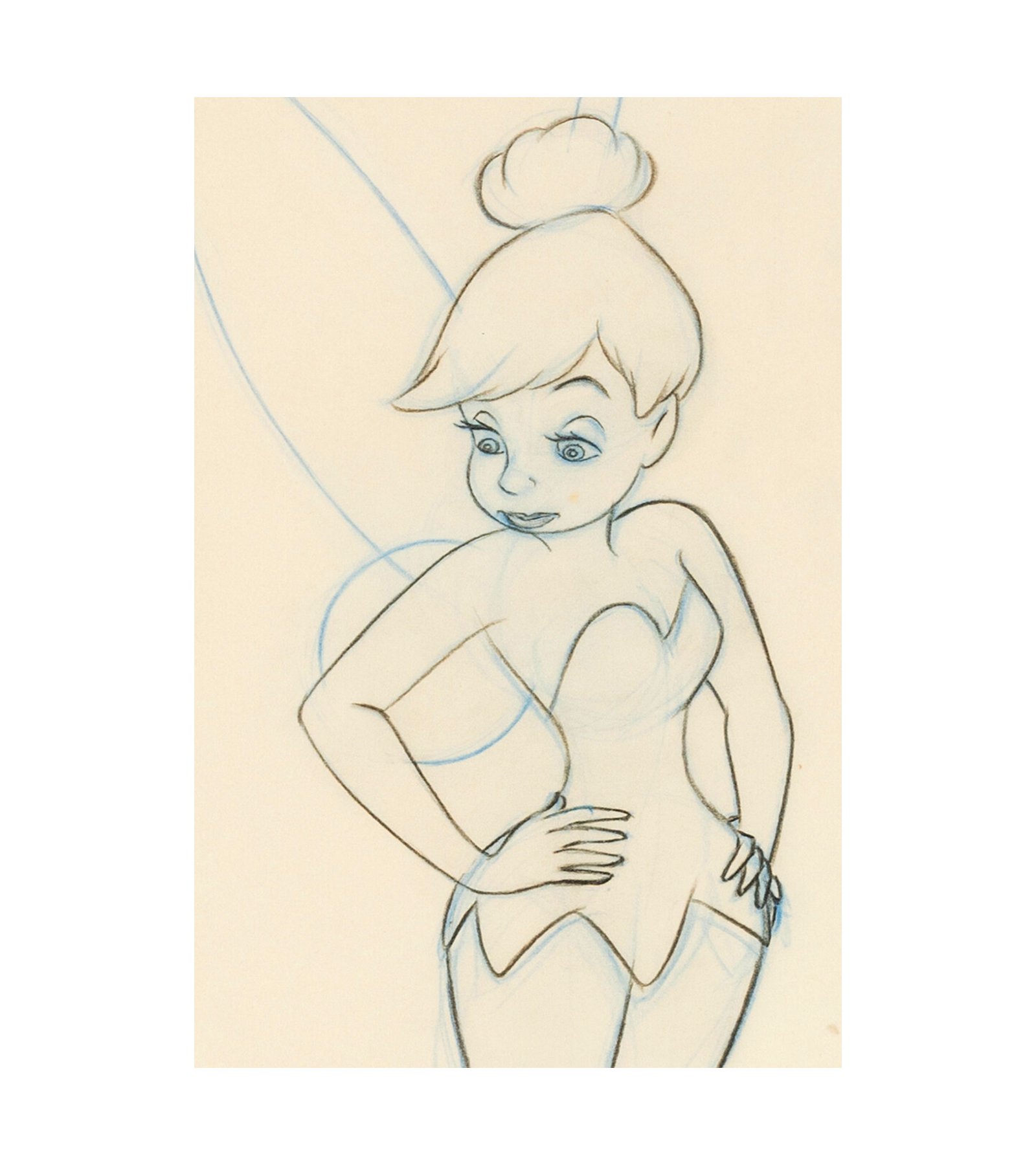 1953 Peter Pan Tinkerbell Animation Drawing 