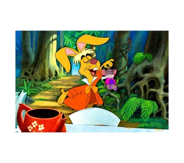 1951 Alice in Wonderland The March Hare and the Dormouse Production Cel (Walt Disney) 