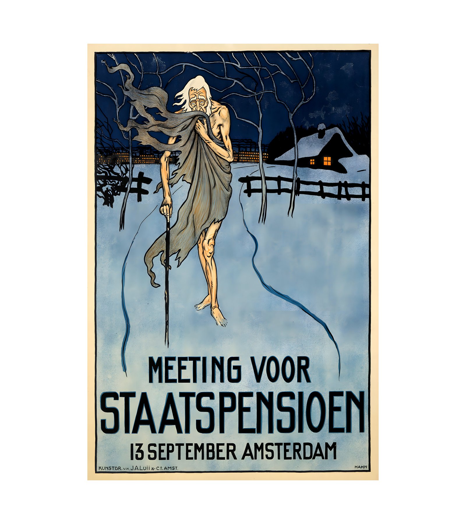 1913 ALBERT HAHN - Staatspensioen J.A. Luii, Amsterdam