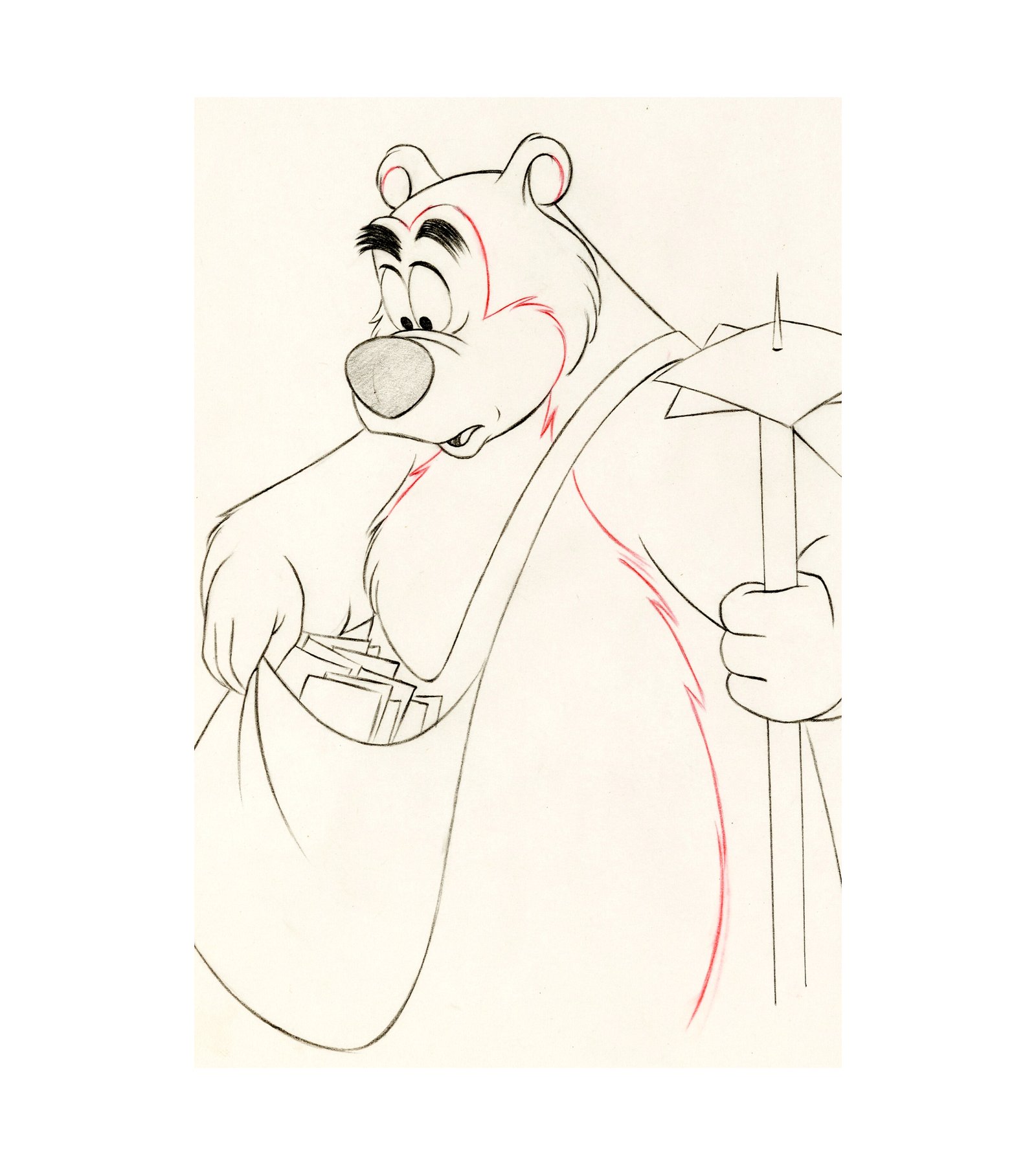 1956 Humphrey the Bear Animation Drawing 
