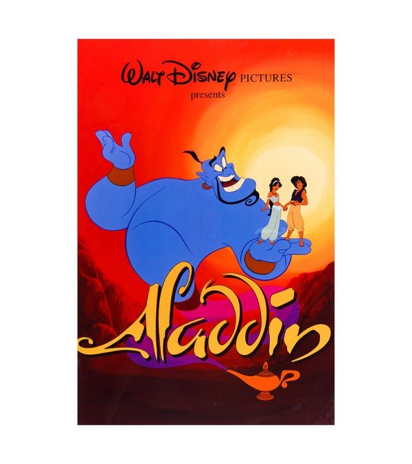 1992 Aladdin RARE Theatrical Advance Poster 