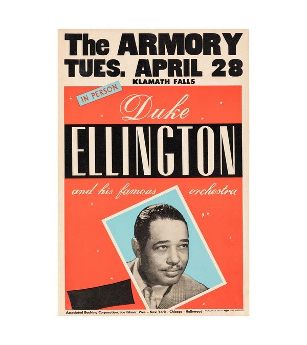  1953 Duke Ellington & His Famous Orchestra Klamath Falls, OR, Jazz 