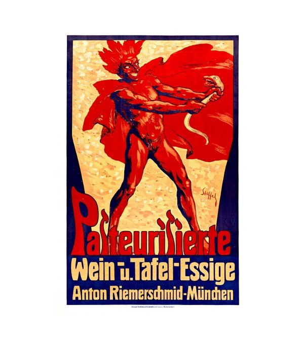 1911 Pasteurisierte Wein- und Tafel-Essige. Anton Riemerschmid München