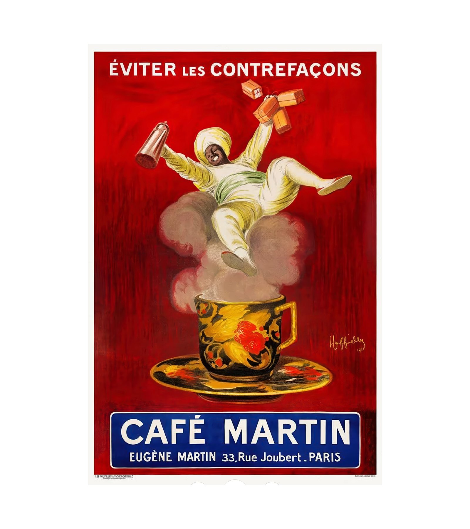 1921 Cafe Martin Coffee. Paris