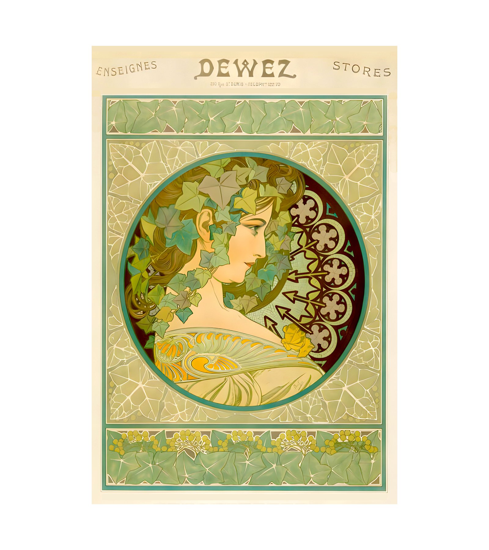 1908 ALPHONSE MUCHA (Art Noveau) Dewez 