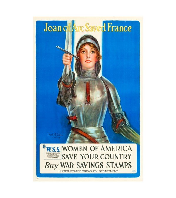 1918 World War I Propaganda United States Treasury War Saving Stamps 