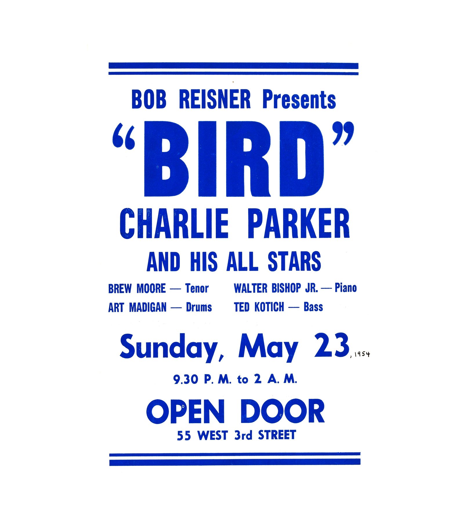1954 Charlie Parker Open Door (Bob Reisner Presents) 