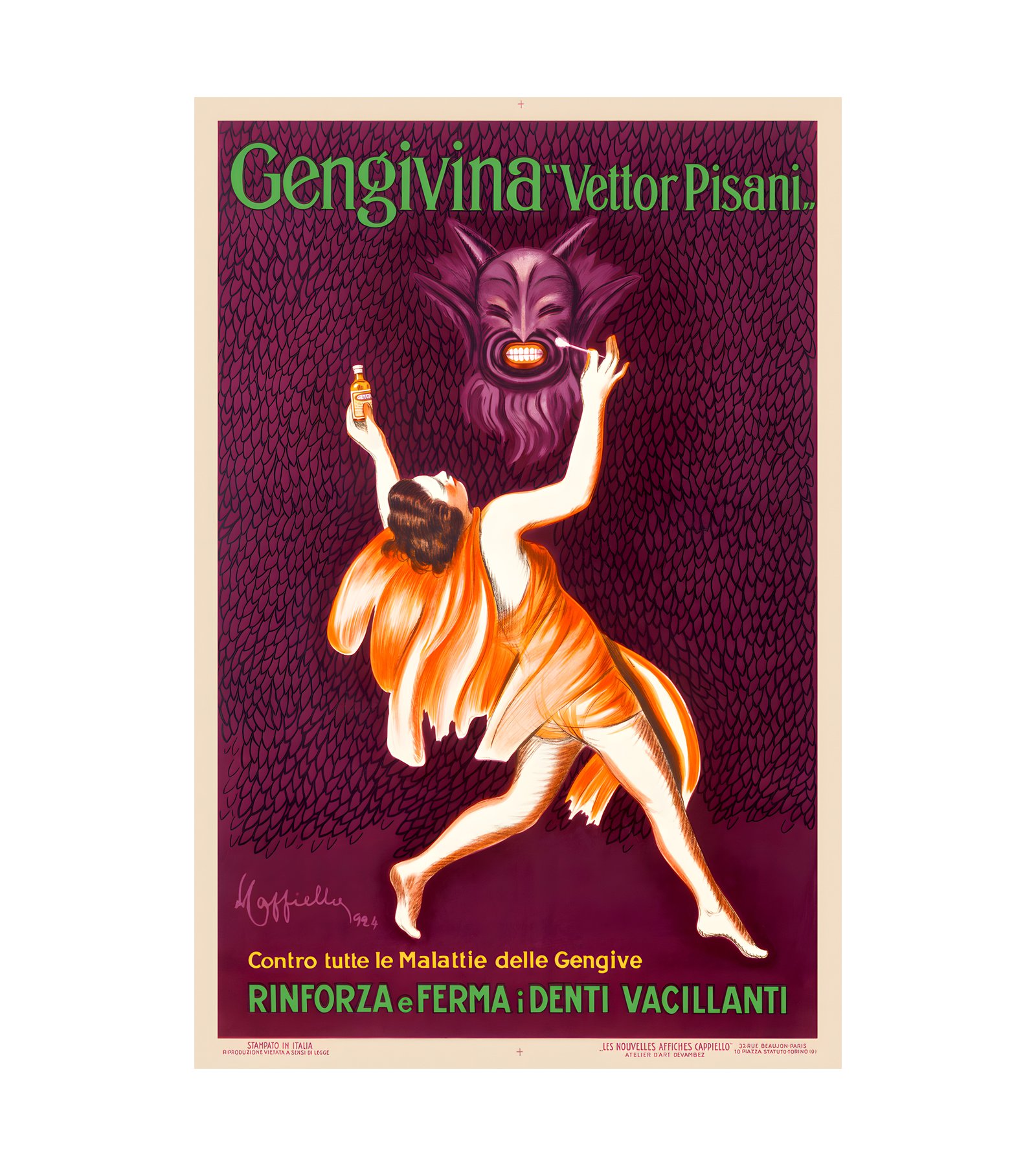1924 Gengivina Vettor Pisani by Cappiello 