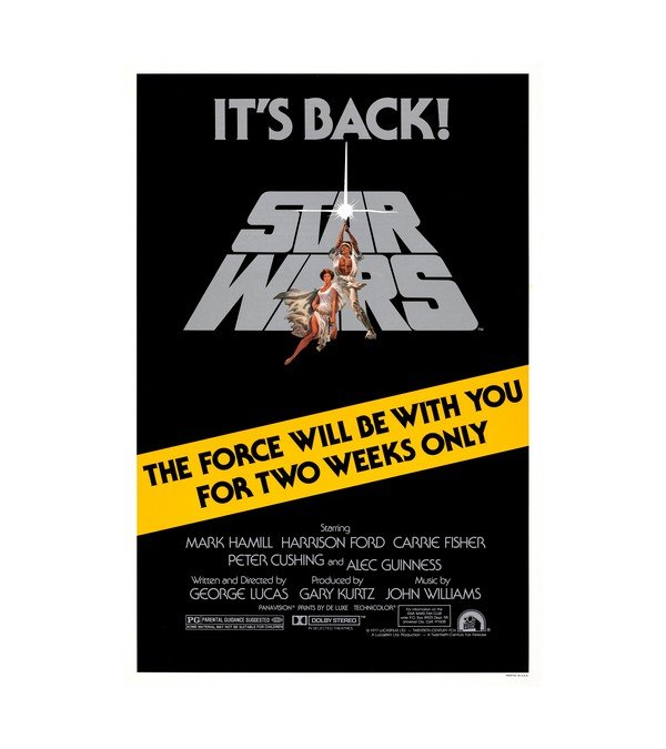 1977 Star Wars directed by George Lucas 20th Century-Fox 