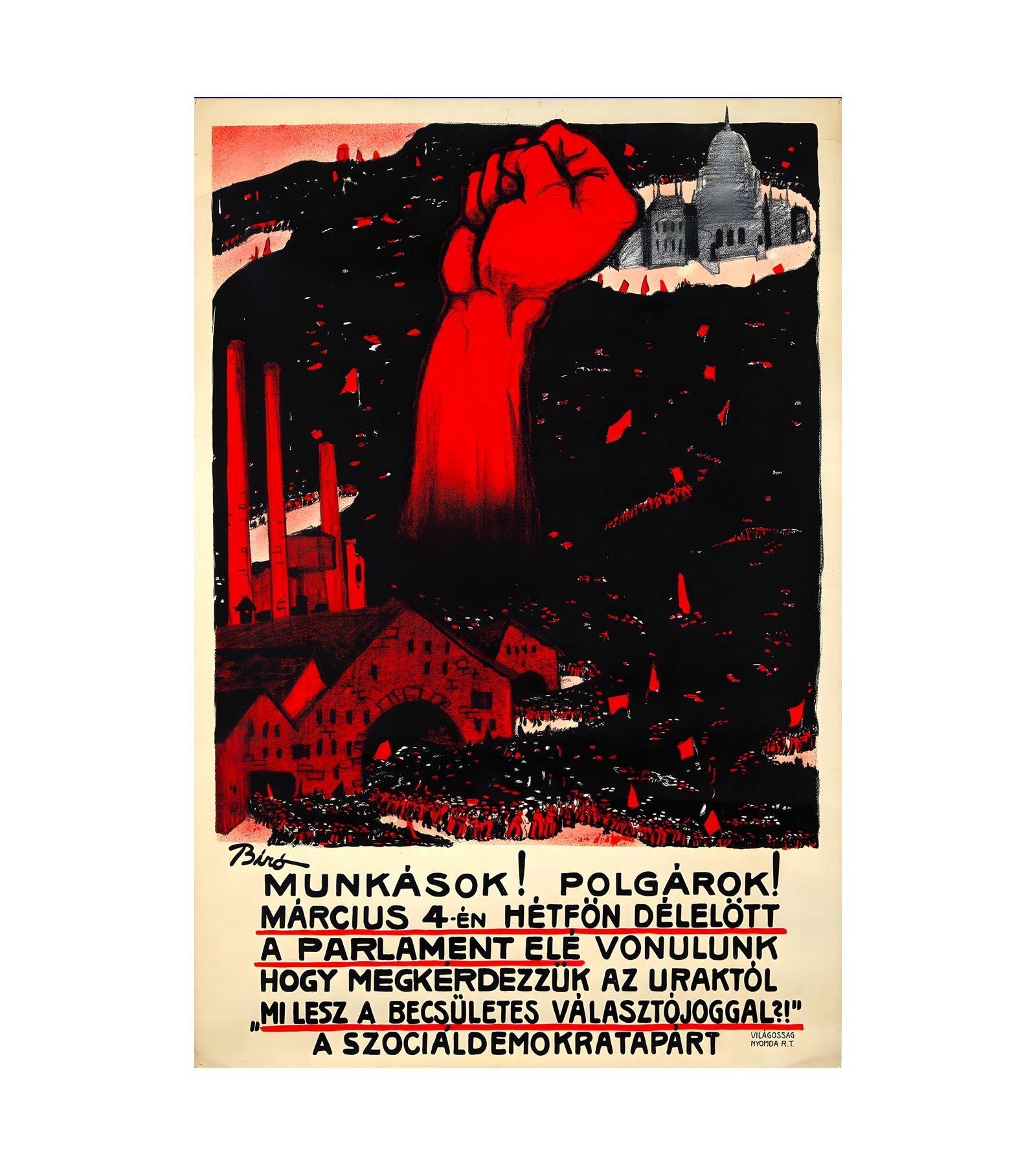 1912 MIHALY BIRO - Munkasok! Polgarok! Workers! Citizens! - Chronolitografia Seidner, Budapest