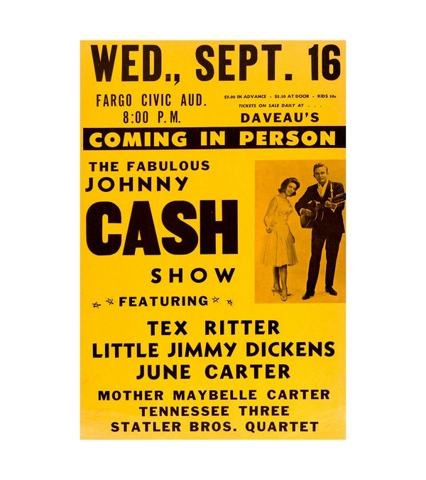 1964 Johnny Cash Fargo Civic Auditorium 
