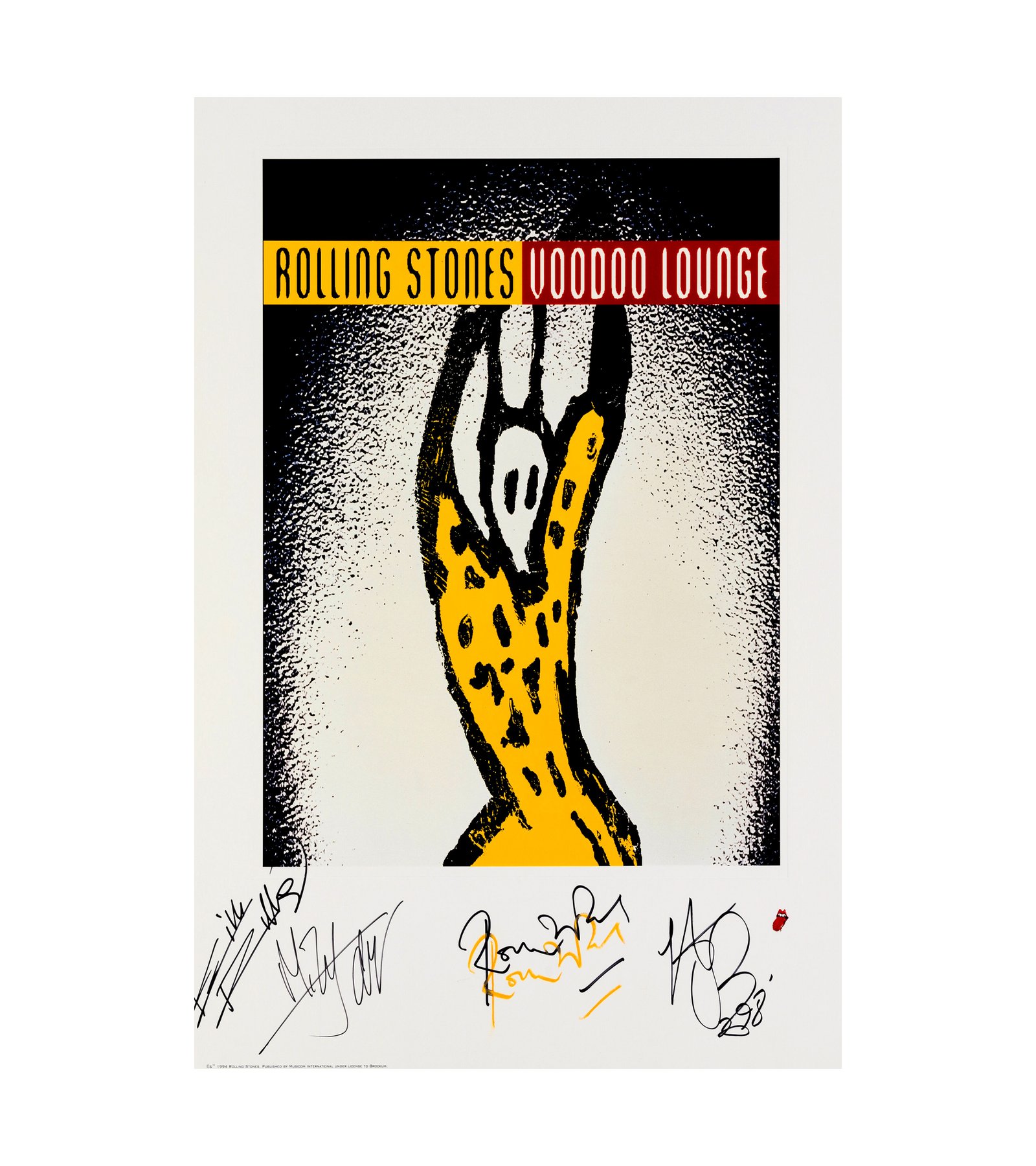 1994 The Rolling Stones Signed Voodoo Lounge 