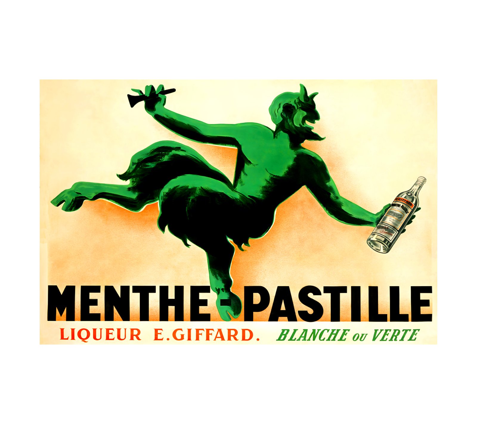 1937 Menthe Pastille Liqueur Blanche Ou Verte - D'Ornellas 