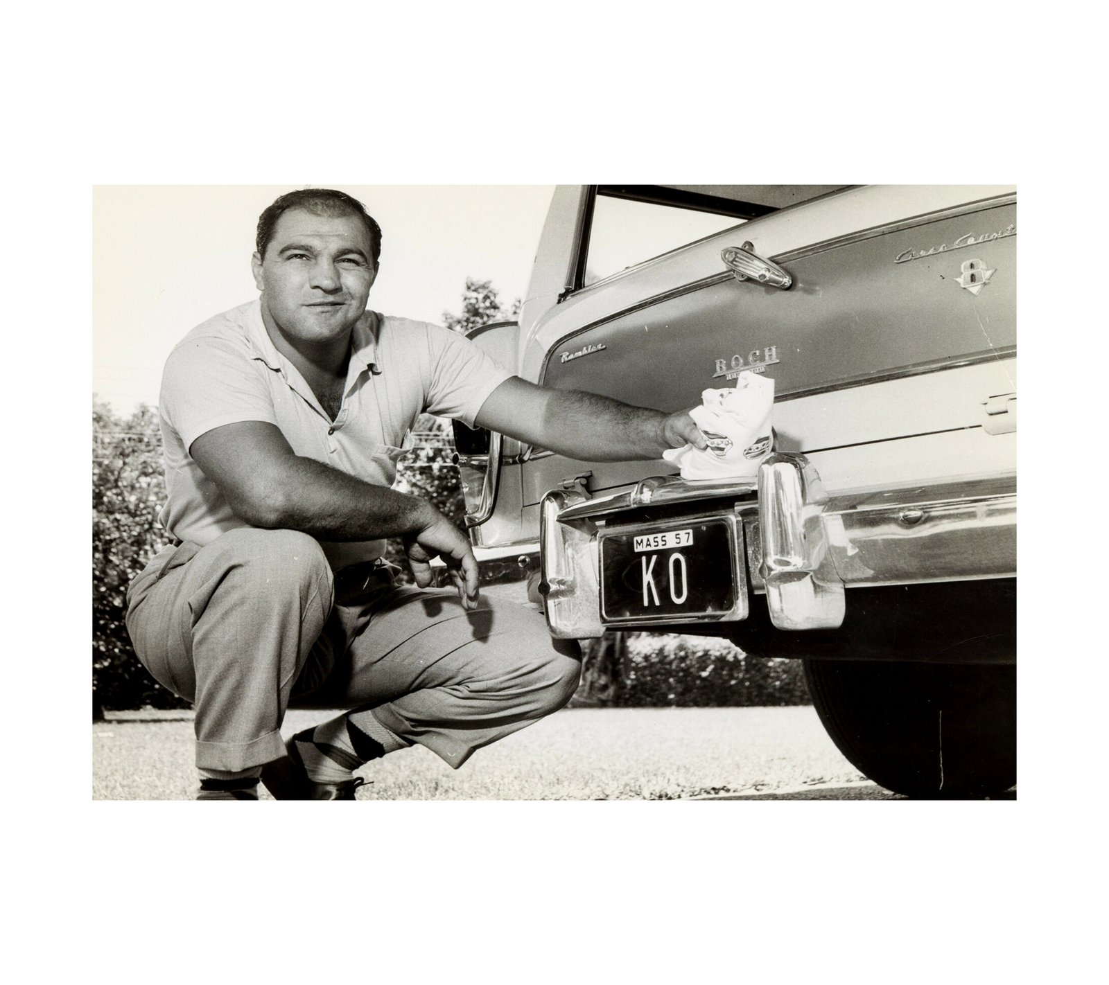 Rocky Marciano KO License Plate 