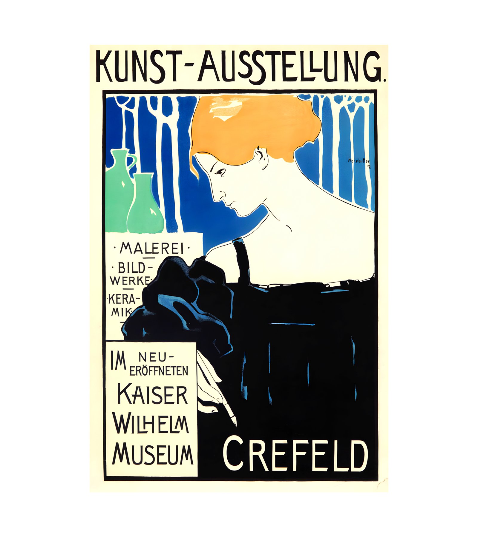 1897 ALFRED MOHRBUTTER - Kunst-Ausstellung Crefeld 
