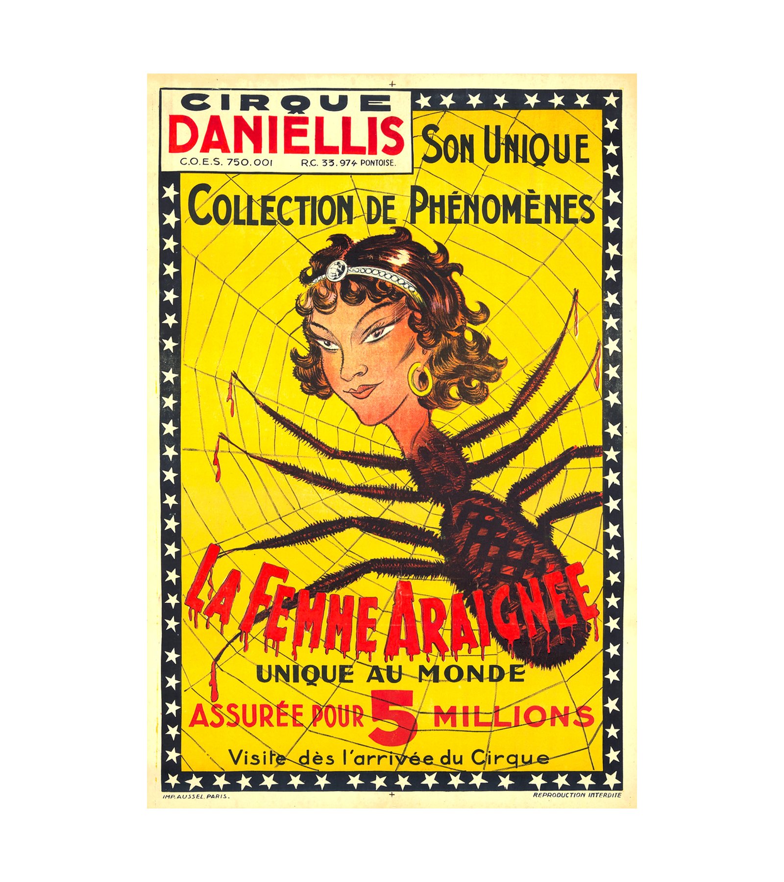1921 Cirque Daniellis La femme Araignee