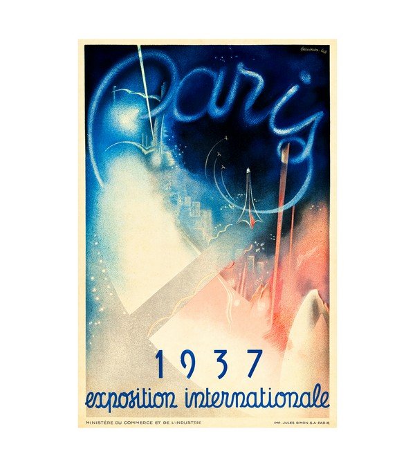 1937 Art Deco International Exposition Paris - French