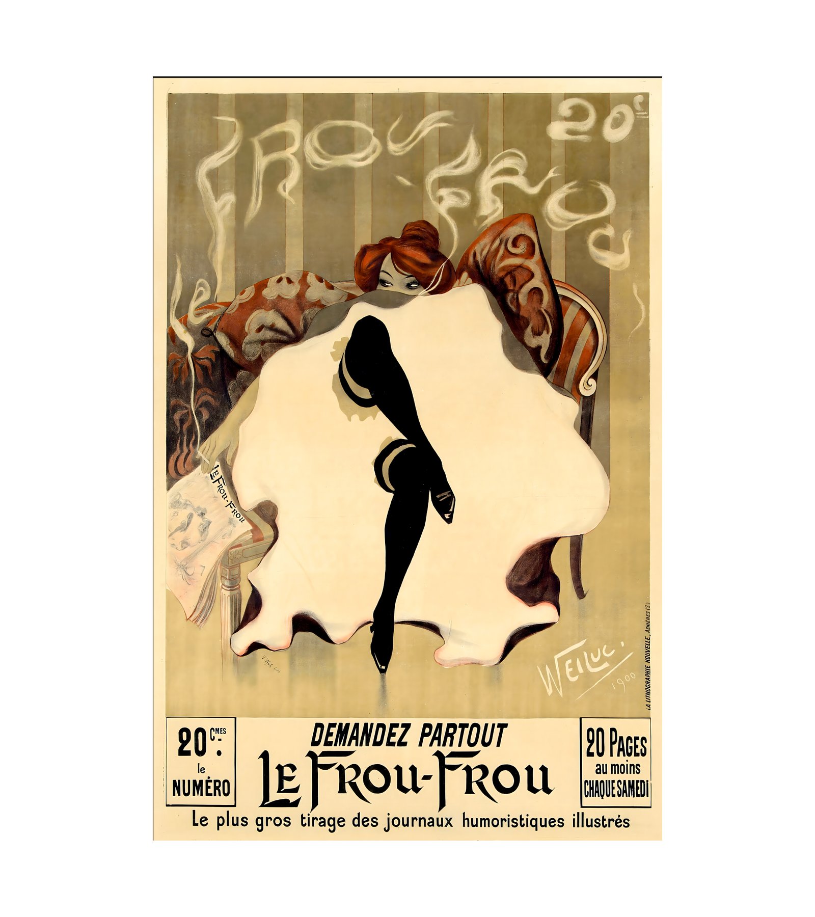 1900 WEILUC - Le Frou-Frou - Lithographie Nouvelle, Paris 