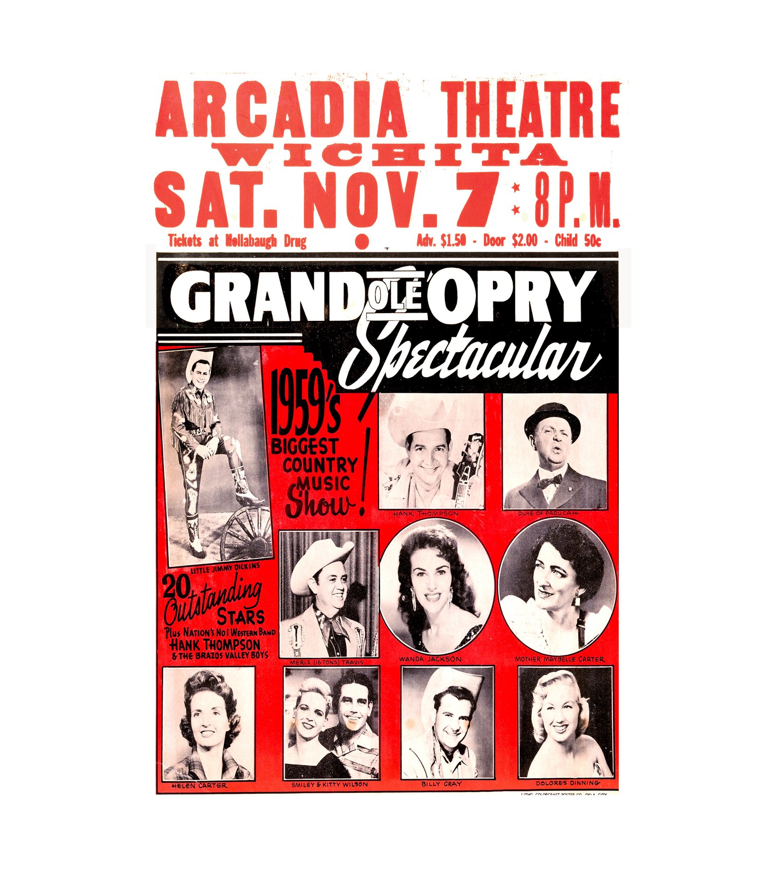 1959 Wanda Jackson, Hank Thompson Wichita, KS 